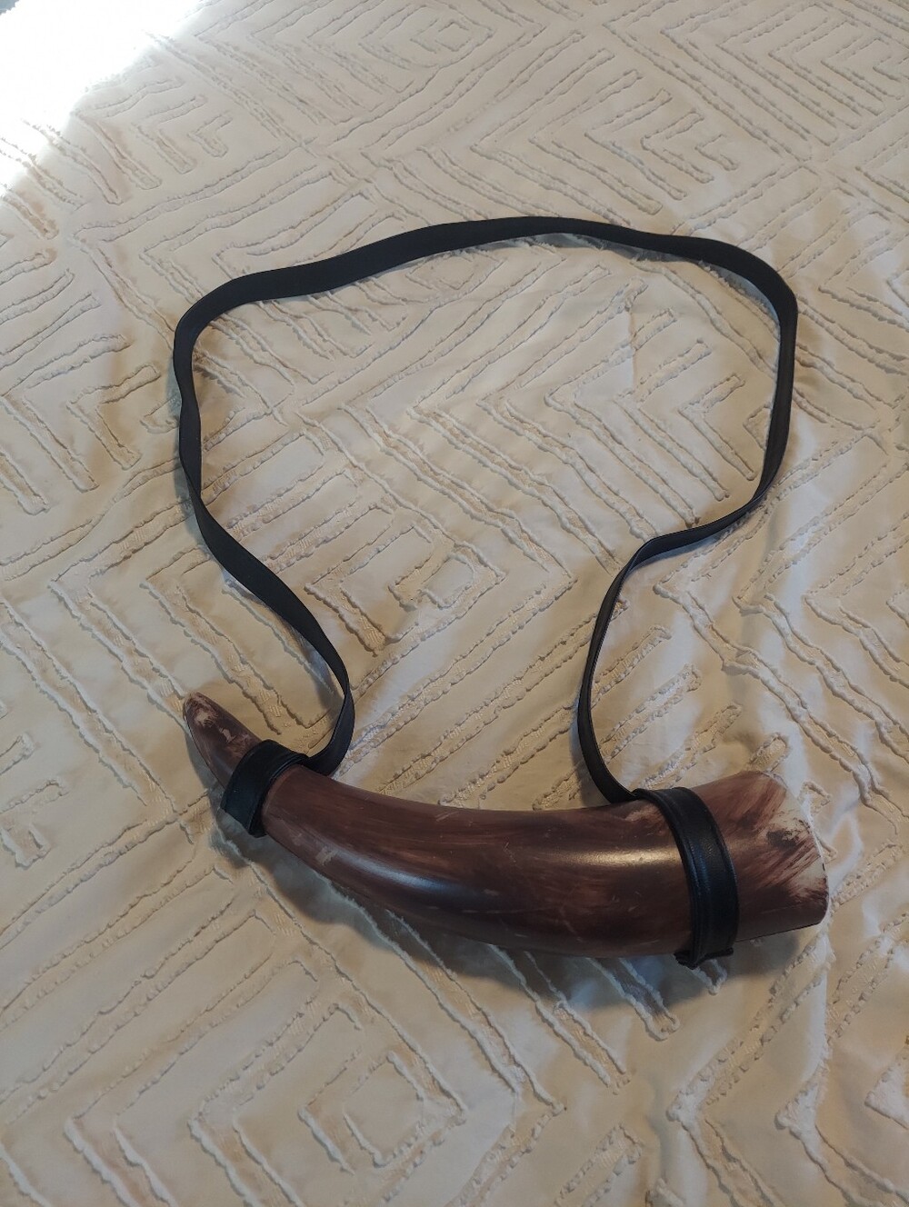 Medieval Fantasy Drinking Horn Faux Horn Costume Accessory Strap Halloween Ren F